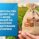 Правительство выделит еще 5 млрд рублей на льготное кредитование аграриев